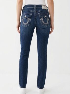 👖TRUE RELIGION • Julie Rhinestone Horseshoe Skinny Jeans 25 Made in USA